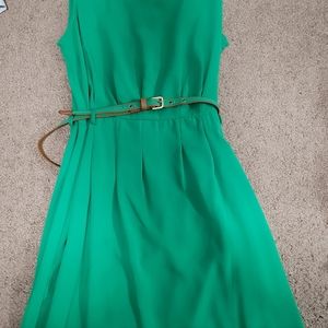 3 for $15 - Belted green forever 21 dress - small